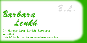 barbara lenkh business card